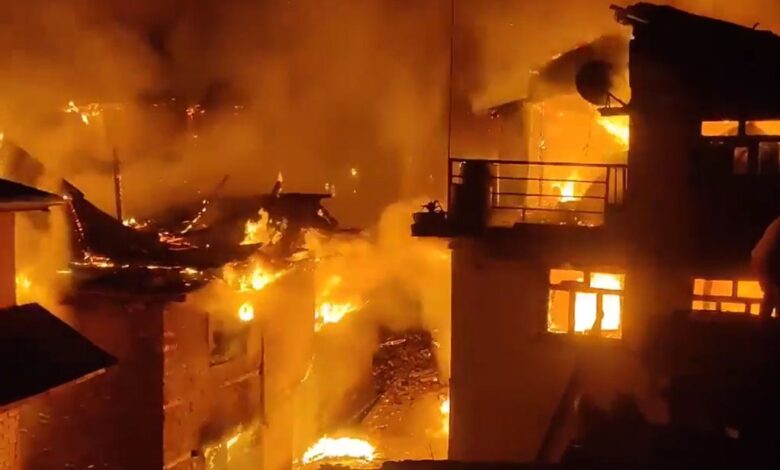 Photo of दोलखामा आगलागी , ९ घर जलेर नष्ट