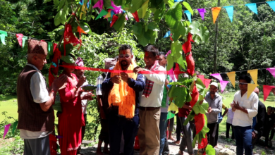 Photo of बराहतालमा निर्मित मन्दिर उद्घाटनः ताल संरक्षणमा गाउँपालिका लाग्छ अध्यक्ष भण्डारी